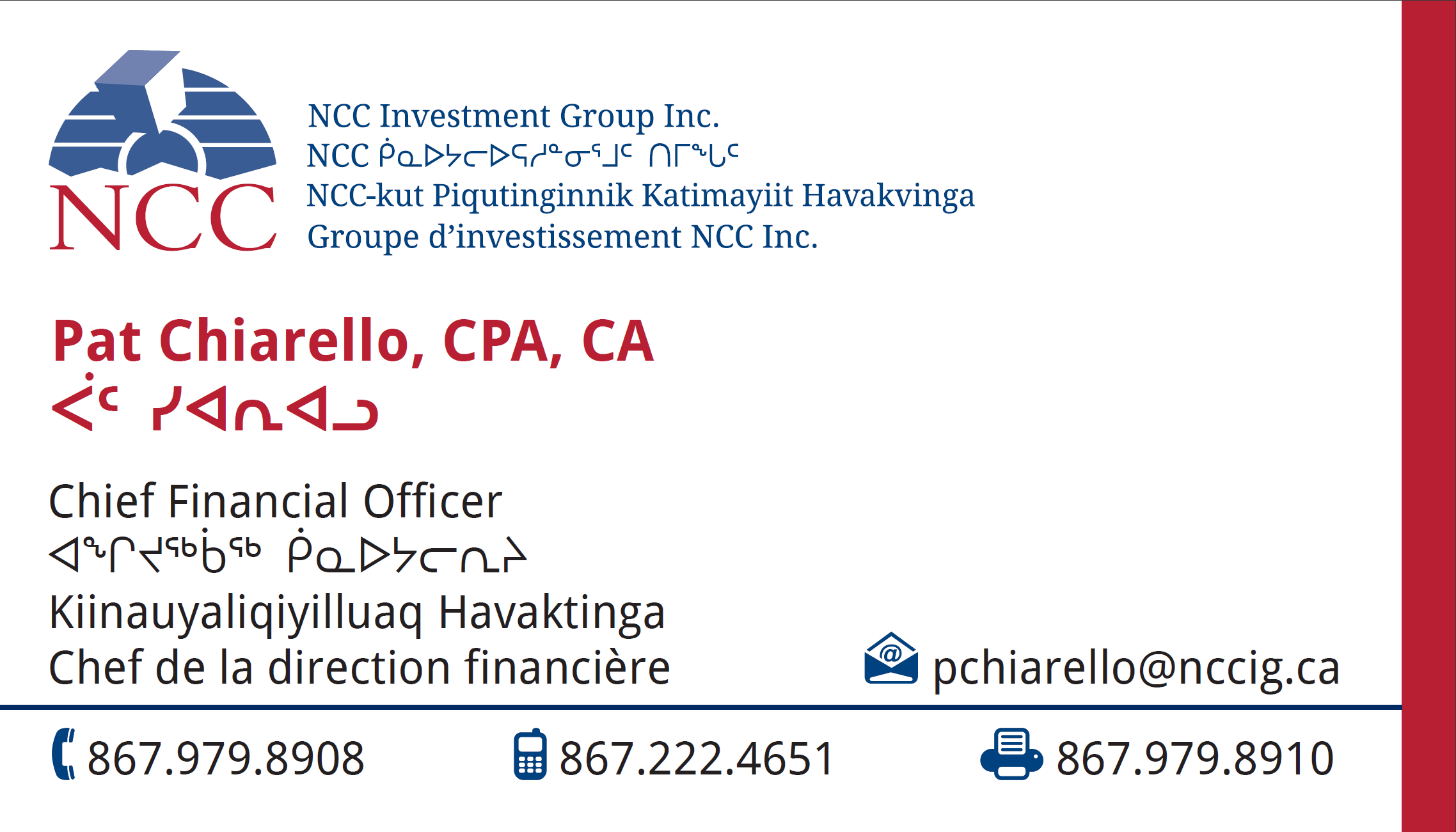 Pat Chiarello - Chief Financial Officer